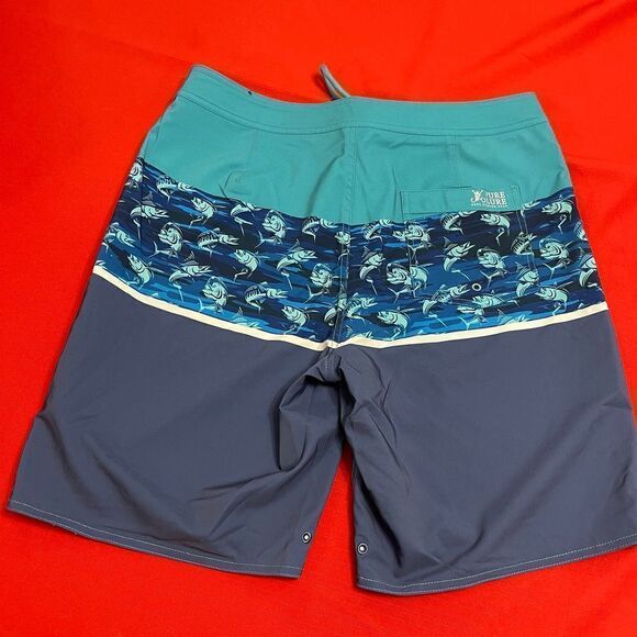 Pure Lure Men’s Blue Marlin Swim Trunks Board Shorts Size 32 - Picture 6 of 9